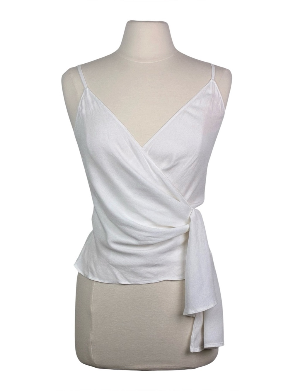 Reformation White Ilona Wrap Crossover Top Size XS